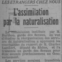 L'assimilation par la naturalisation