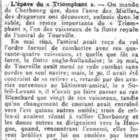 L'épave du "Triomphant" vaisseau de la flotte royale de Tourville