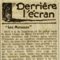 Derrière l'écran. L'activité cinématographique