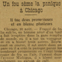 un fou à Chicago La dépêche 29 août 1926