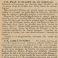 Les recettes hebdomadaires du Grillon du foyer et de La Bignole
