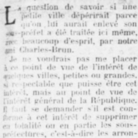 La suppression des sous-préfectures