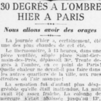 Trente degrés à l'ombre hier à Paris