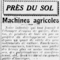 L'industrie des machines agricoles