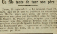 faits divers de l'Oeuvre