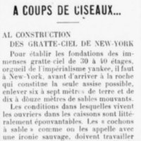 La construction des gratte-ciel de New-York