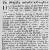 Une effroyable opération chirurgicale