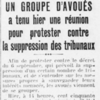 Les Avoués protestent contre la suppression des tribunaux