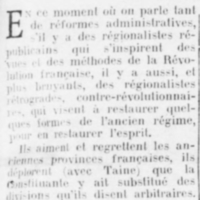 Pourquoi l'Assemblée Constituante ne conserva pas les anciennes provinces