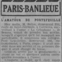Paris-soir les faits divers 1926-09-19