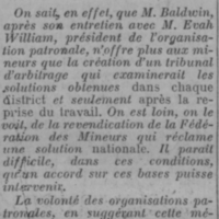 Au 141ème jour de grève, les mineurs anglais refuseront les propositions de M. Baldwin