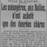 Les ménagères aux Halles n'ont acheté que des denrées chères