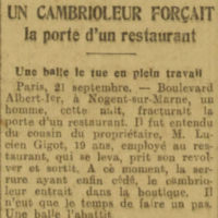 La Dépêche - 22 septembre 1926 un soldat se suicide