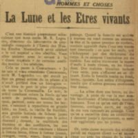 La Lune et les Êtres vivants : les néreïdes