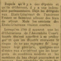 Les origines de l'indemnité parlementaire