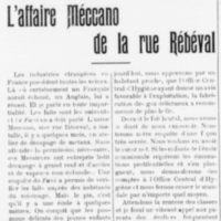 L'affaire Meccano rue Rébéval