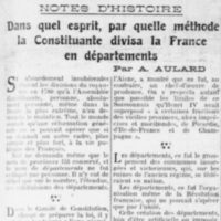 Comment la Constituante divisa la France en départements