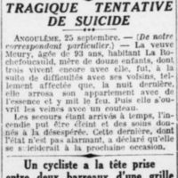 Les faits divers 1 - 26 septembre 1926 Le Quotidien
