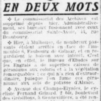 Les faits divers 7 - 26 septembre 1926 Le Quotidien