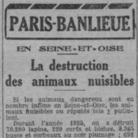 Les faits divers Paris-Soir - 26 septembre 1926