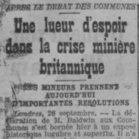 crise minière anglaise