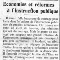 réformes à l'instruction publique 1926