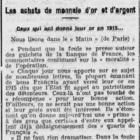 l'or de 1915