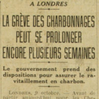 la grève des mineurs en Angleterre