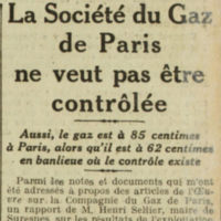 prix du gaz à Paris
