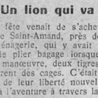 Le Petit Journal illustré - 10 octobre 1926 le lion au café