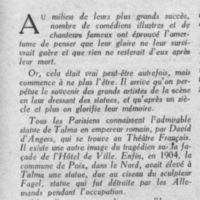 Talma comédien de génie