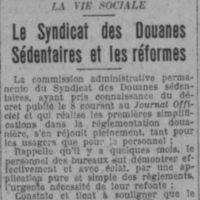 douanes sédentaires et réformes