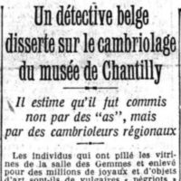 cambriolage musée de Chantilly