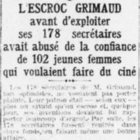 faits divers Le Quotidien 10-10-1926