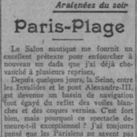 Paris-plage toute l'année