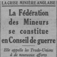 crise minière anglaise
