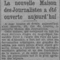 maison des journalistes