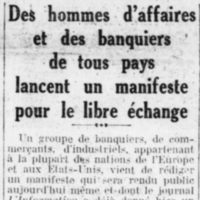 Un manifeste pour le libre échange