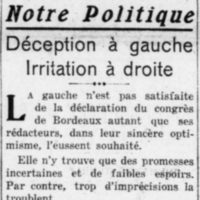 Déception à gauche Irritation à droite