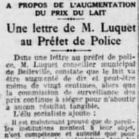 L'augmentation du prix du lait