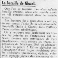 La bataille de Glozel