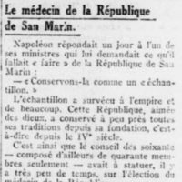 Le médecin de la République de San Marin