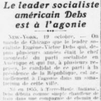 Le leader socialiste américain Debs