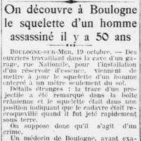 Le Quotidien faits divers 20 octobre 1926