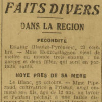La Dépêche faits divers 1 - 24 octobre 1926