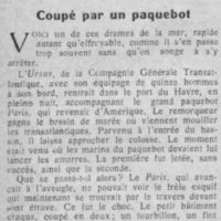  coupé par un paquebot
