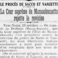 Le procès de Sacco et Vanetti