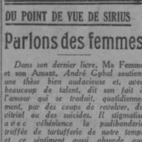 Parlons des femmes