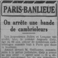 Paris-Soir faits divers - 24 octobre 1926