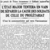 Le procès de Trèves recommence à Coblentz
